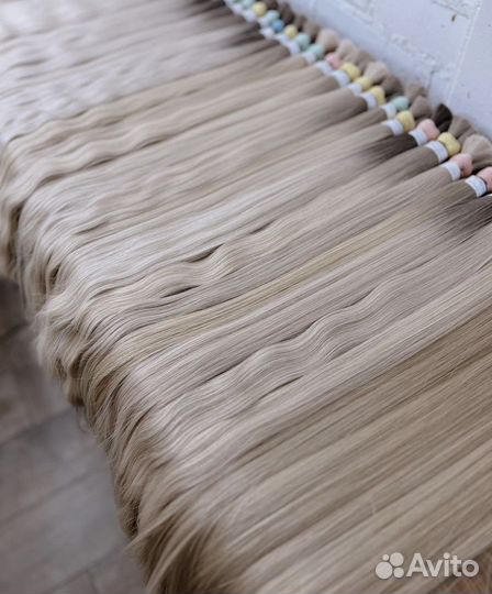 Волосы для наращивания блонд Премиум