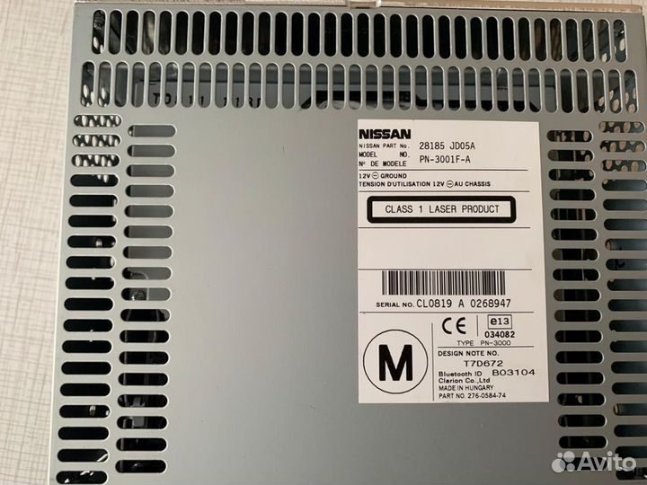 Головное устройство Nissan J10