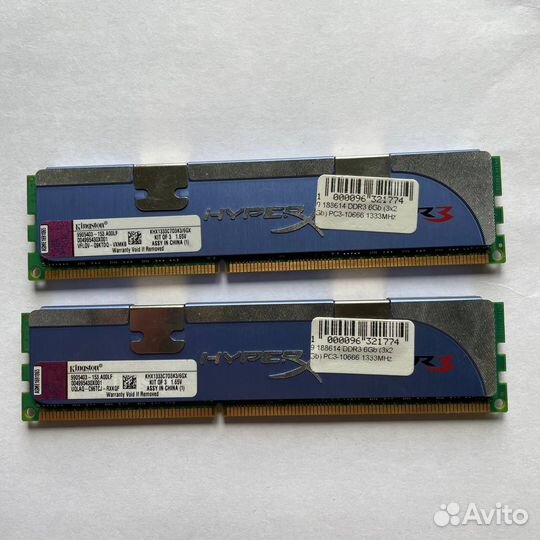 Опер. память ddr3 hyperx(Kingston) blu 4 gb(2x2gb)