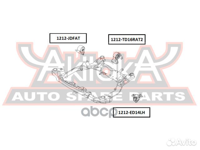 Подушка двигателя зад прав/лев 1212TD16RAT2