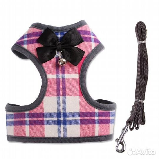 Шлейка размер s для собаки, кошки, щенка. Розовая