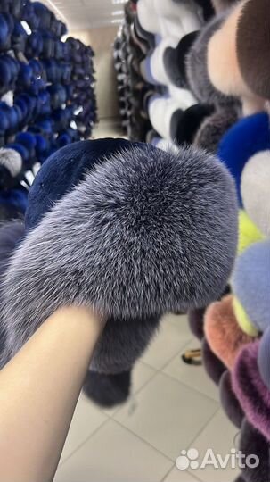 Шапка ушанка песцовая оптом (нат.кожа,нат.мех)