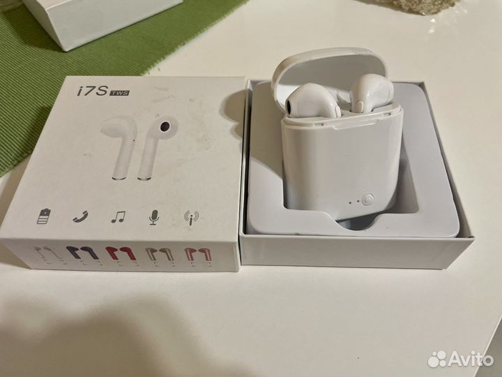 Беспроводные наушники i7S TWS (аналог AirPods)