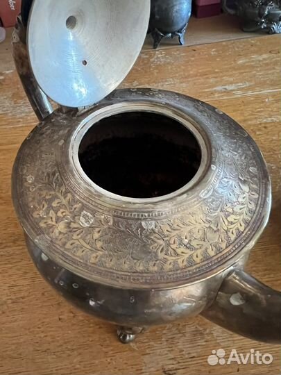 Набор чайник, сахарница, молочник из олова