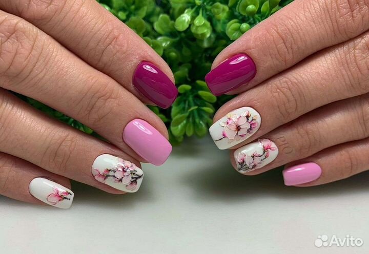 Комбинированный маникюр гель-лак (шеллак)