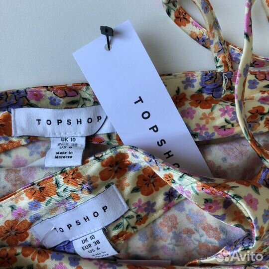 Костюм топ XS-M юбка вискоза topshop lichi новый