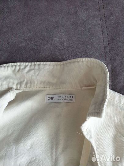 Джинсовая рубашка zara 104