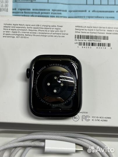 Apple watch 9 45mm (100% акб+чек)