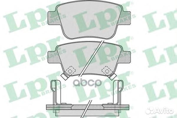 Колодки задние toyota avensis T25, corolla E15