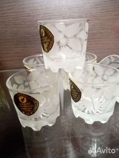 Винтаж. Наборы для водки, хрусталь, цветное стекло