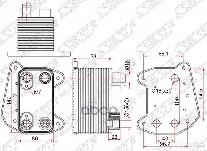 Радиатор масляный mercedes sprinter 00-06/C-CLA