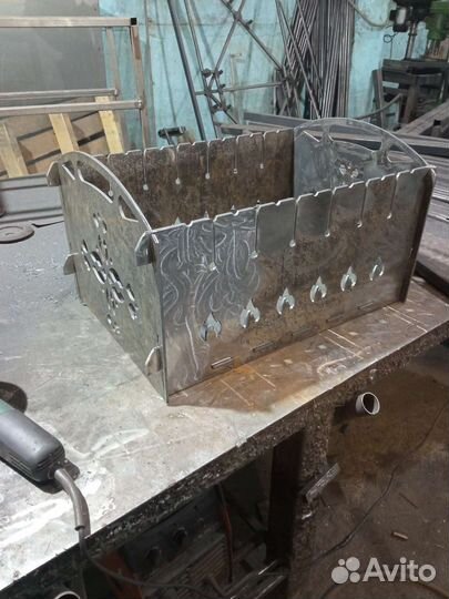 Мангал разборный 4 мм. Рабочая зона 390*600