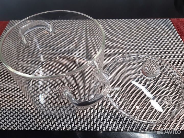 Кастрюля стеклянная огнеупорная 1,2 л, 20х14 см