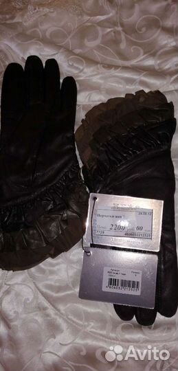 Перчатки кожаные натуралка