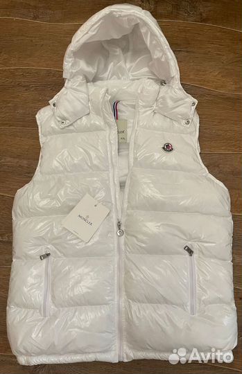 Жилетка белая унисекс Moncler