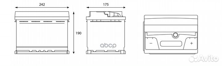 Аккумулятор gladiator dynamic 65 Ah, 620 A