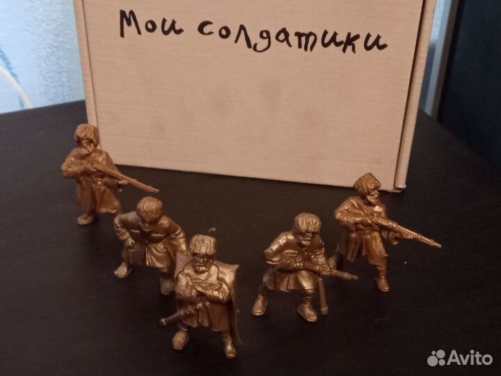 Пластмассовые солдатики - Казаки, отряд из 5 шт