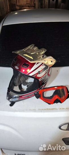 Шлем для мотоцикла кроссовый