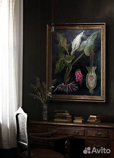 Картина «Аронник», масло, холст