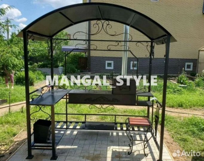 Мангал с крышей