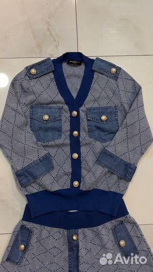 Костюм двойка balmain жакет и юбка