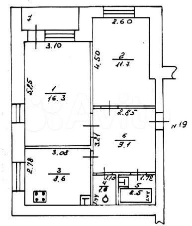 2-к. квартира, 49,8 м², 5/5 эт.