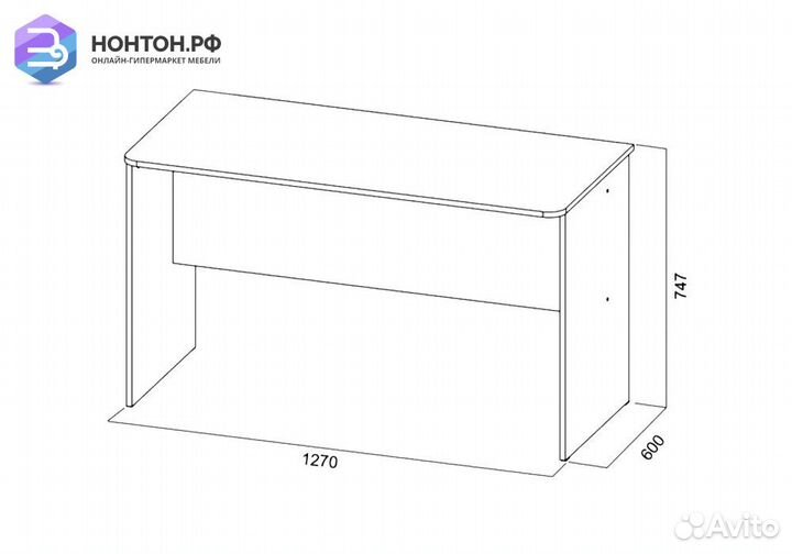 Стол письменный Грей цемент светлый