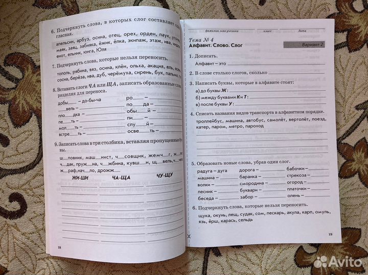 Голубь В. Русский язык 2 класс Зачетная тетрадь