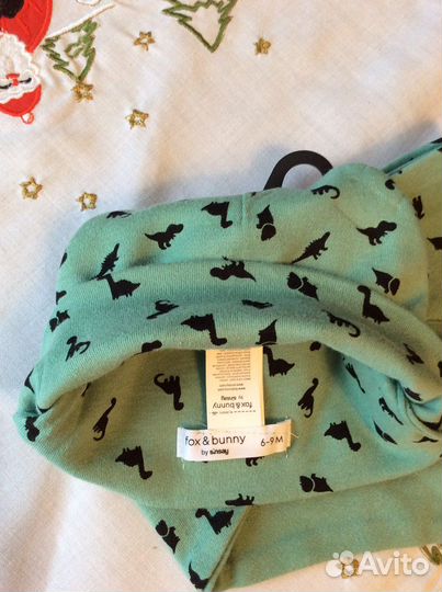 Шапочка для мальчика fox&bunny (6-9 м.)