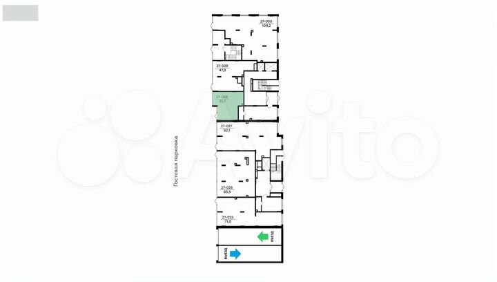 Продается торговое помещение площадью 35.1 кв.м
