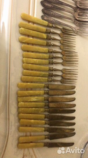 Старинные вилки ножи