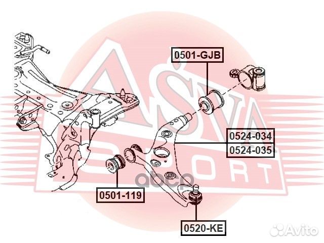 Рычаг 0524-035 asva