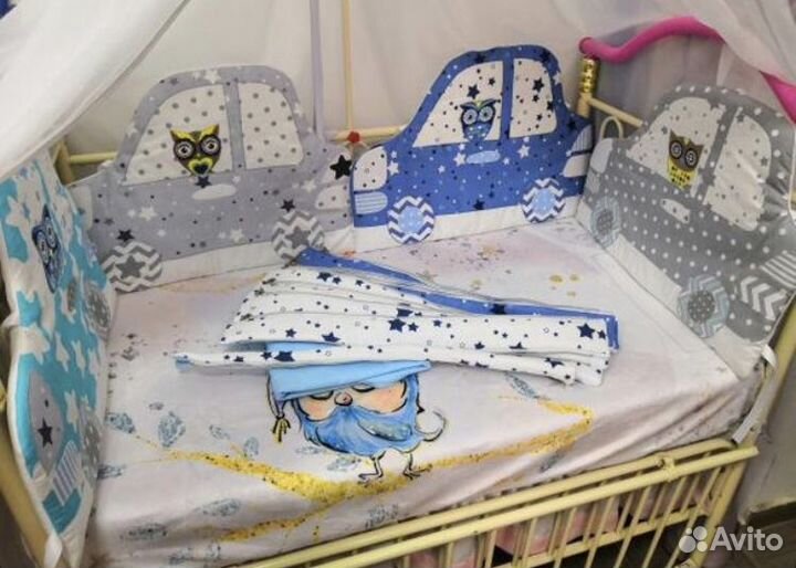 Бортики и фэнс бортики в кроватку