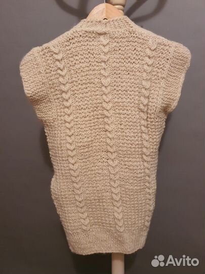 Связанные шерстяные жилеты 2 шт шерсть 100%