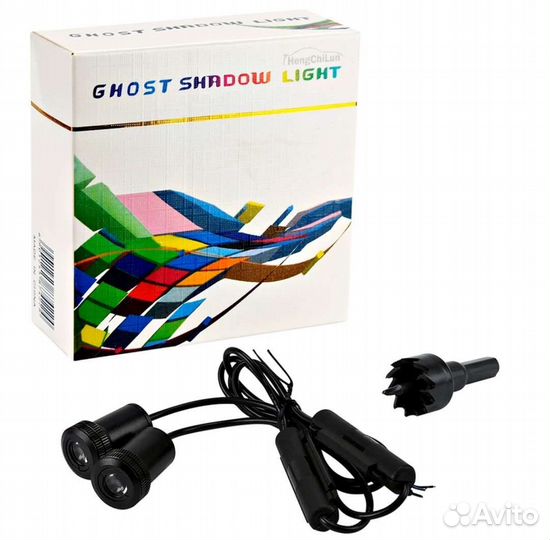 Проекция логотипа Ниссан (врезной) в дверь авто