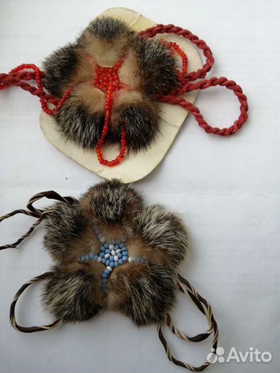 Броши из натуральной кожи и меха