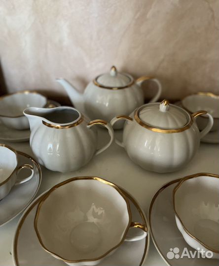 Чайный сервиз Дулёвский фарфор Тюльпан