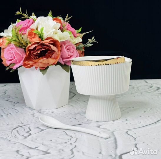 Набор 6креманок,6 ложек