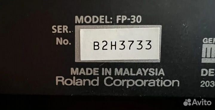 Цифровое пианино roland fp 30