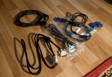 Провода VGA, DVI, переходники VGA-DVI
