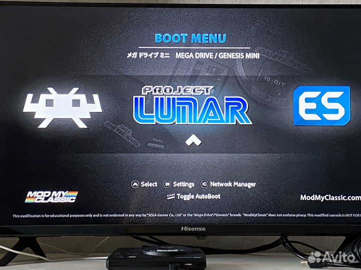 Sega mega driveclassic mini (прошита lunar)