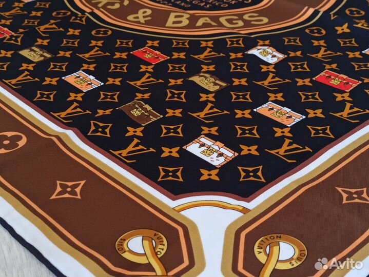 Платок шоколад Louis Vuitton Шелк 2 цвета