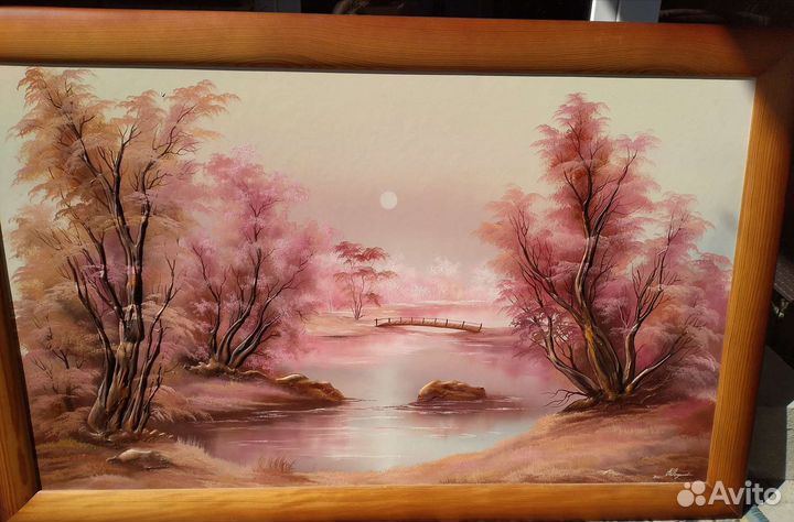 Картина маслом лесной пейзаж