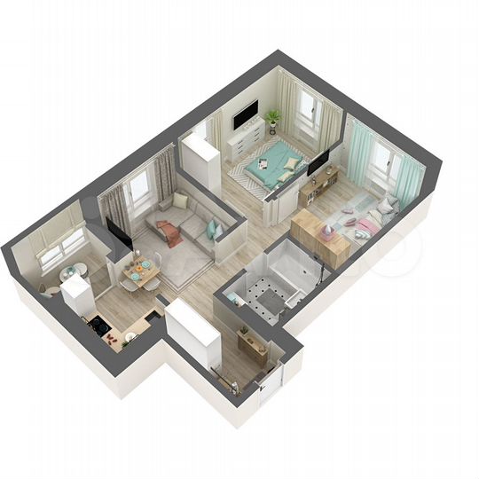 2-к. квартира, 47,8 м², 8/18 эт.