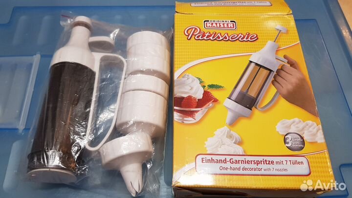 Кондитерский шприц с насадками