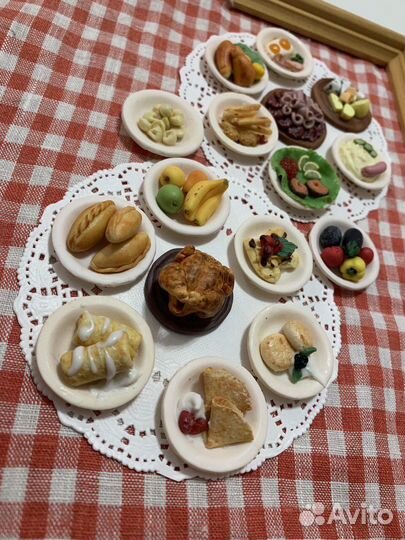 Набор для кукол из полимерной глины из 16 блюд