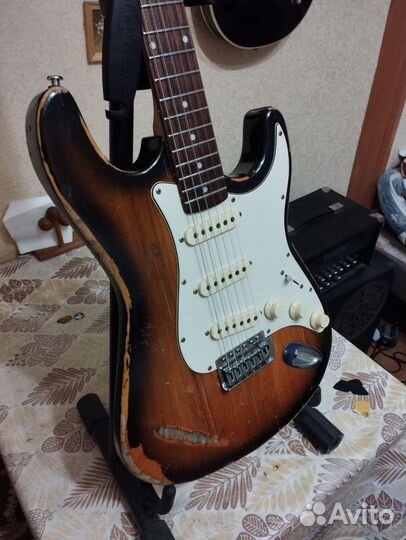 Fender stratocaster custom, Корея релик винтаж90е