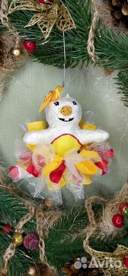 Балеринки - ватные ёлочные игрушки ручной работы