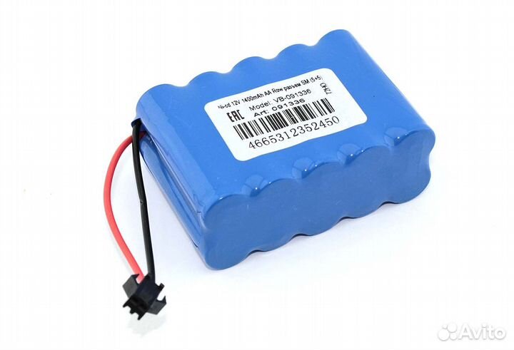 Ni-cd 12V 1400mAh AA Row разъем SM (5+5)