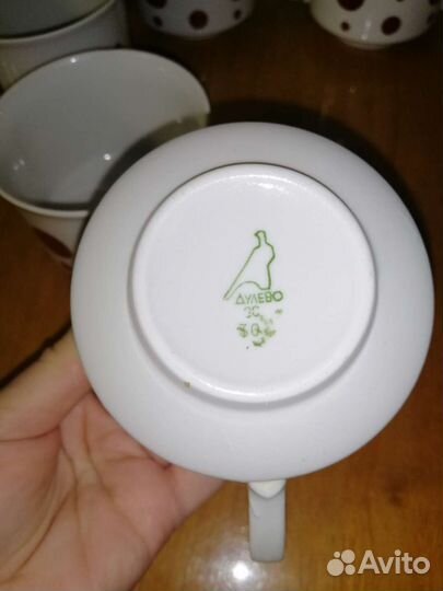 Чайный сервиз Дулёво, кружки керамические, новые